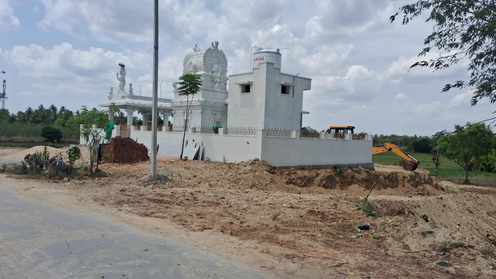 Construction progress at Kanikilamma Nagalamma Temple, Chittoor — 11 May 2026