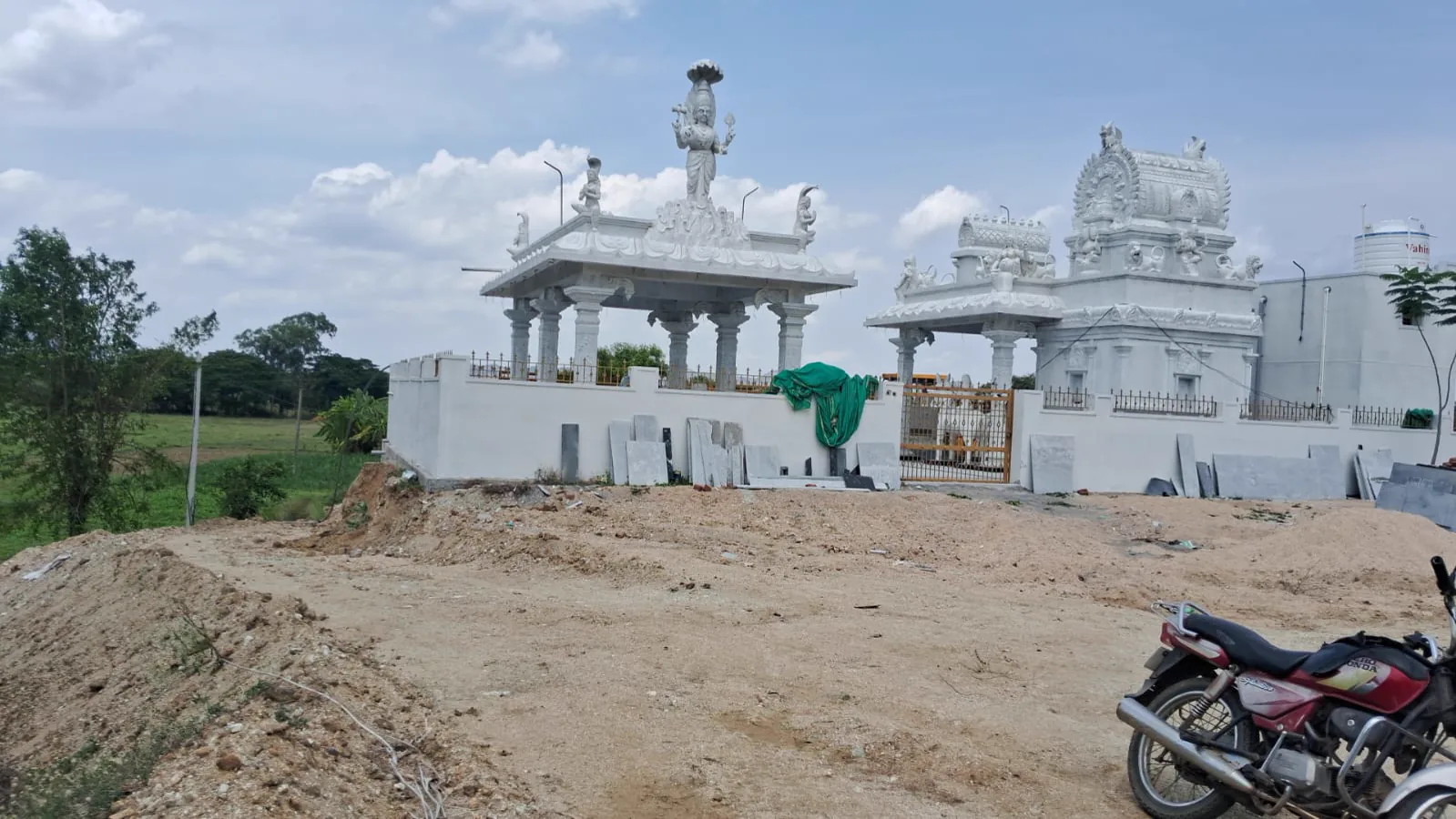 Construction progress at Kanikilamma Nagalamma Temple, Chittoor — 11 May 2026
