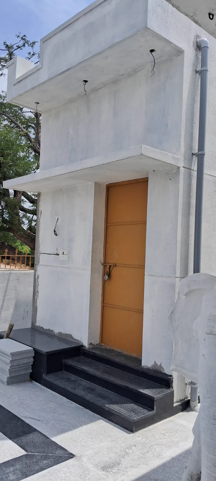 Construction progress at Kanikilamma Nagalamma Temple, Chittoor — 11 May 2026