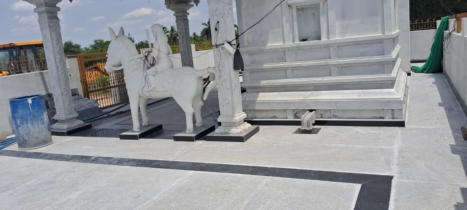 Construction progress at Kanikilamma Nagalamma Temple, Chittoor — 11 May 2026
