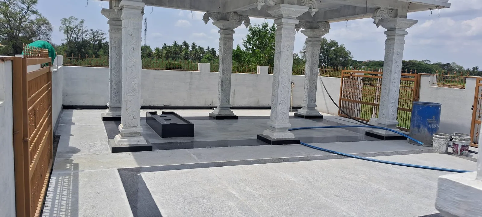 Construction progress at Kanikilamma Nagalamma Temple, Chittoor — 11 May 2026