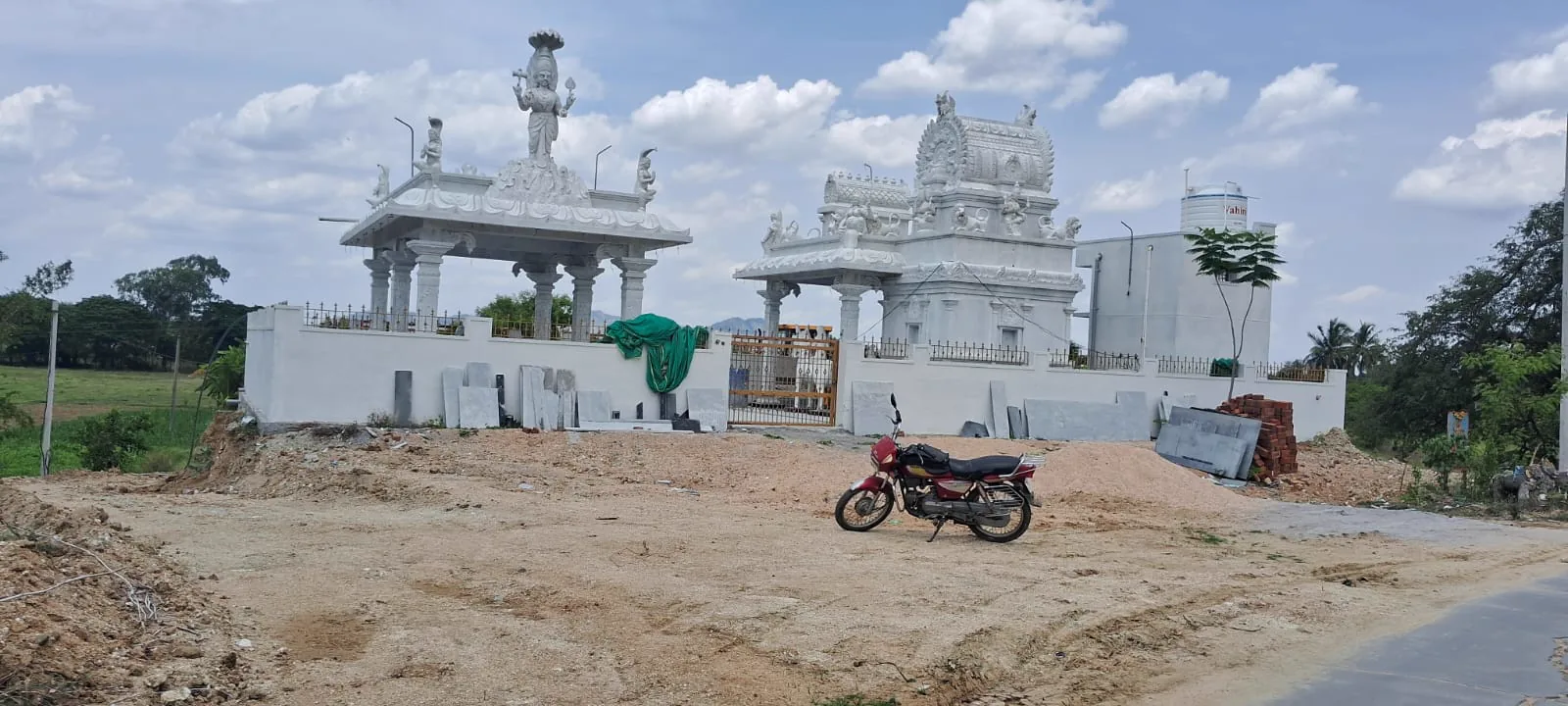 Construction progress at Kanikilamma Nagalamma Temple, Chittoor — 11 May 2026